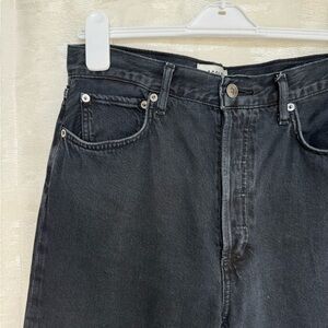 Agolde black straight leg jeans